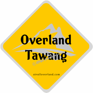 Overland Tawang. Reflector Stickers for Motorcycles, Jeeps, Cars & SUV's