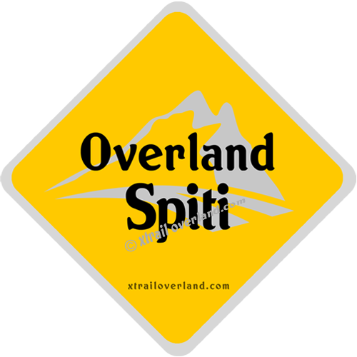 Overland Spiti Valley. Reflector Stickers for Motorcycles, Jeeps, Cars & SUV's