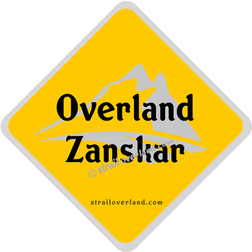 Overland Zanskar Valley. Reflector Stickers for Motorcycles, Jeeps, Cars & SUV's