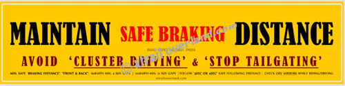 Maintain Safe Braking Distance Gap (Car/SUV/Jeeps Bumper Reflector Stickers)