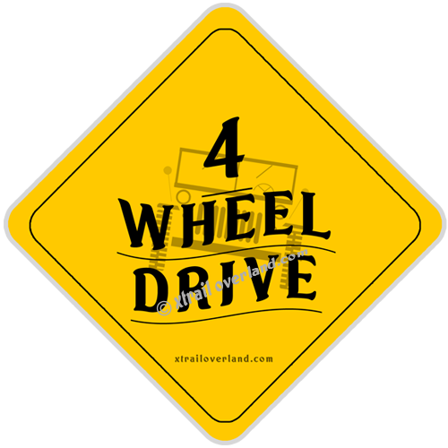 4 Wheel Drive. Reflector Stickers for Jeeps & other 4WD's