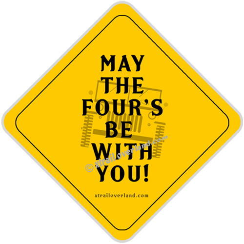 May the 'Fours' be with you...Reflector Stickers for Jeeps & other 4WD's