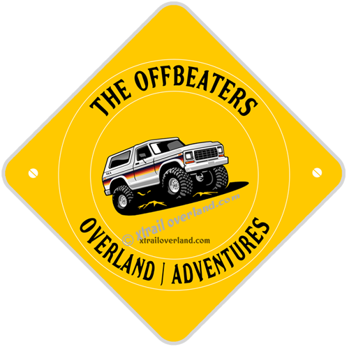 The Offbeaters | Adventure | Overland (TheOffbeaters.com) (Reflector Sticker for Motorcycles, Jeeps & SUV's)