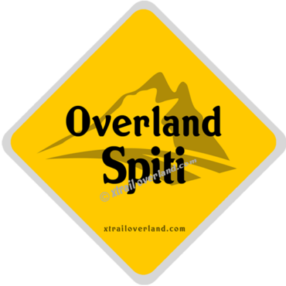 Overland Spiti Valley. Reflector Stickers for Motorcycles, Jeeps, Cars & SUV's