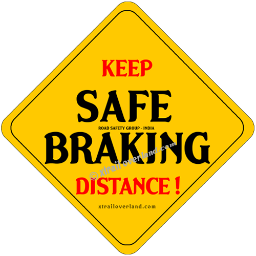 Keep 'Safe Braking Distance' Gap. Reflector Stickers for Cars, SUV's & Motorcycles