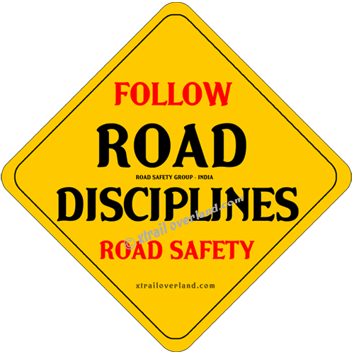 Follow Road Disciplines. Reflector Stickers for Motorcycles, Jeeps, Cars & SUV's