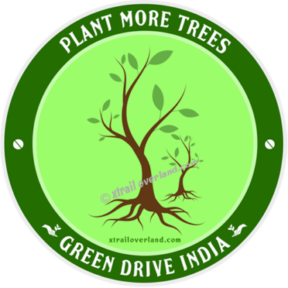 Green Drive India (Plant more trees awareness Sticker). Reflector Stickers for 2 & 4 wheelers for Green Drive Initiatives in India