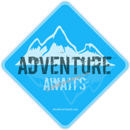 Adventure Awaits, Mountain Callin'. Reflector Stickers for Motorcycles, Jeeps, Cars & SUV's